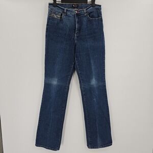 Slim Lines by Sport Collection‎ Denim Jeans Womens Size 10 Straight Embroidered